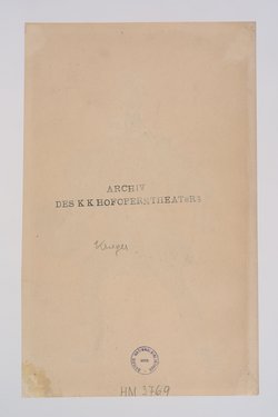 Semiramis, Originaltitel: Semiramide, Titel der Serie: Figurinen des k.k. Hofoperntheaters