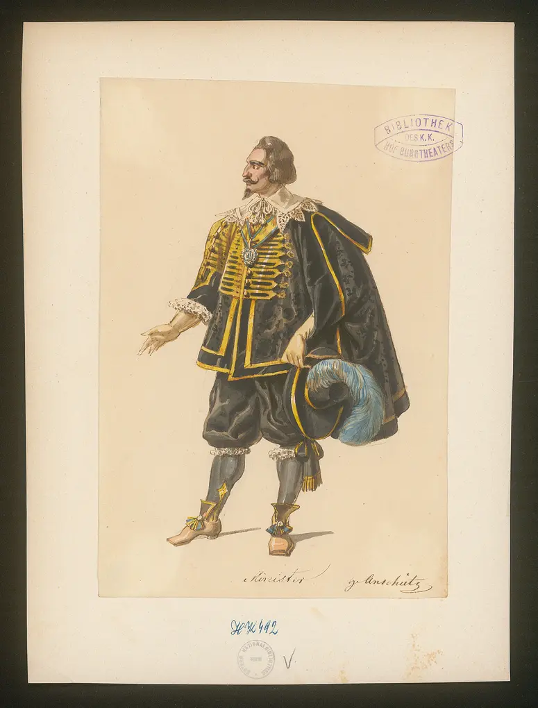 Die Königin von sechzehn Jahren, Originaltitel: Christine ou la Reine de seize ans, Titel der Serie: Figurinen des k.k. Hof-Burgtheaters