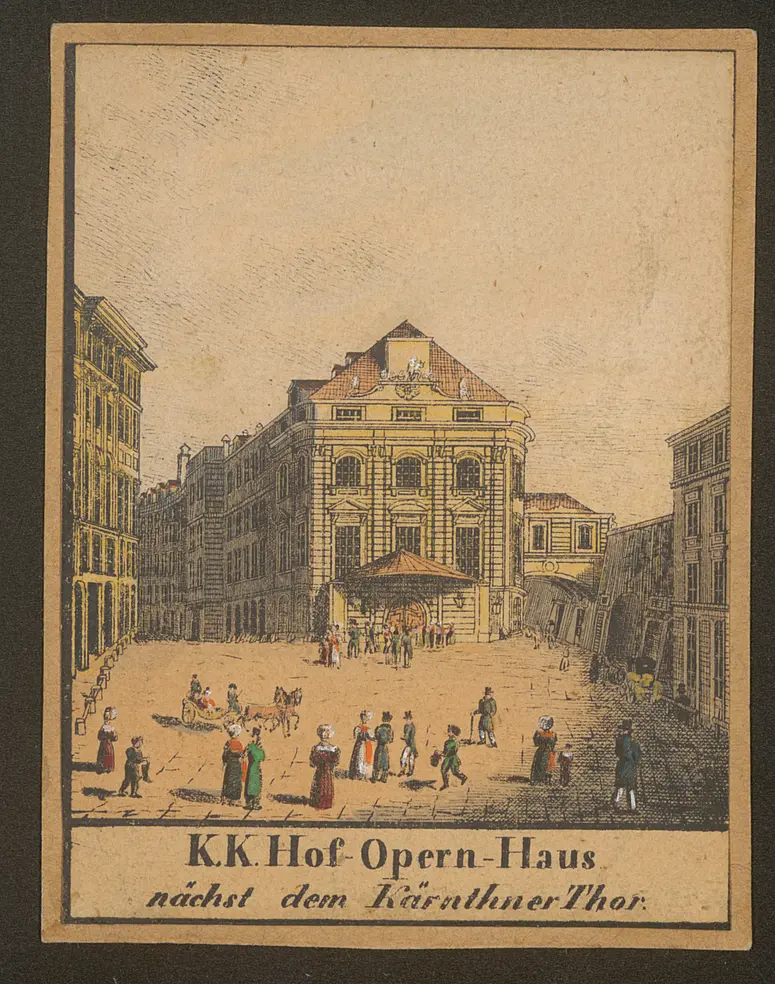 Wien, Kärntnertortheater, Titel in Vorlageform: K.K. Hof-Opern-Haus nächst dem Kärnthner Thor
