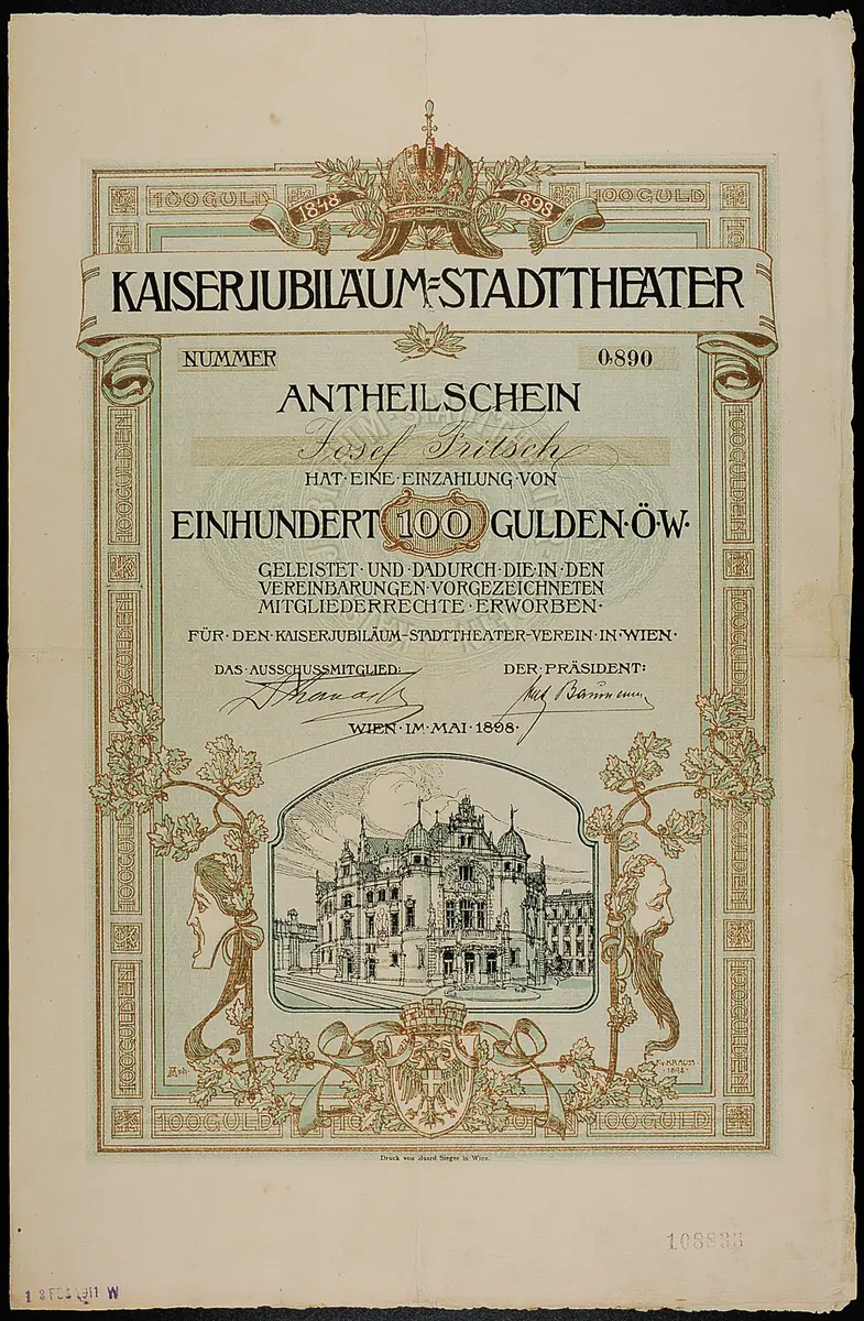 Wien, Kaiserjubiläums-Stadttheater, Alternativtitel: Wien, Volksoper