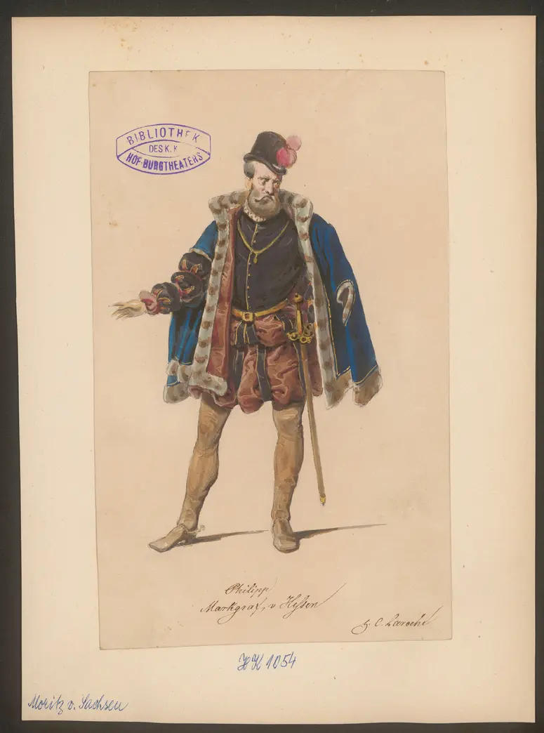 Moritz von Sachsen, Titel der Serie: Figurinen des k.k. Hof-Burgtheaters