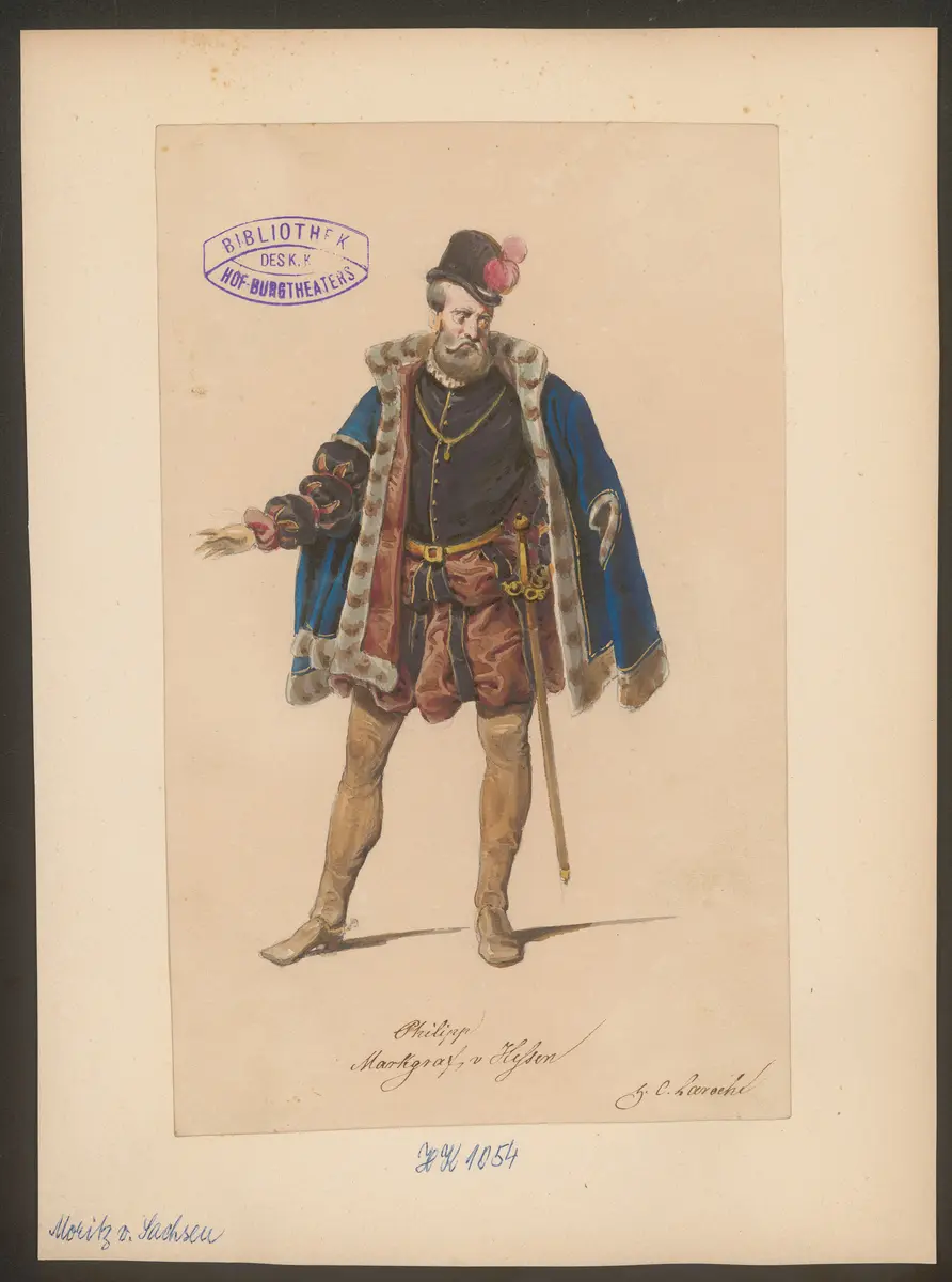 Moritz von Sachsen, Titel der Serie: Figurinen des k.k. Hof-Burgtheaters