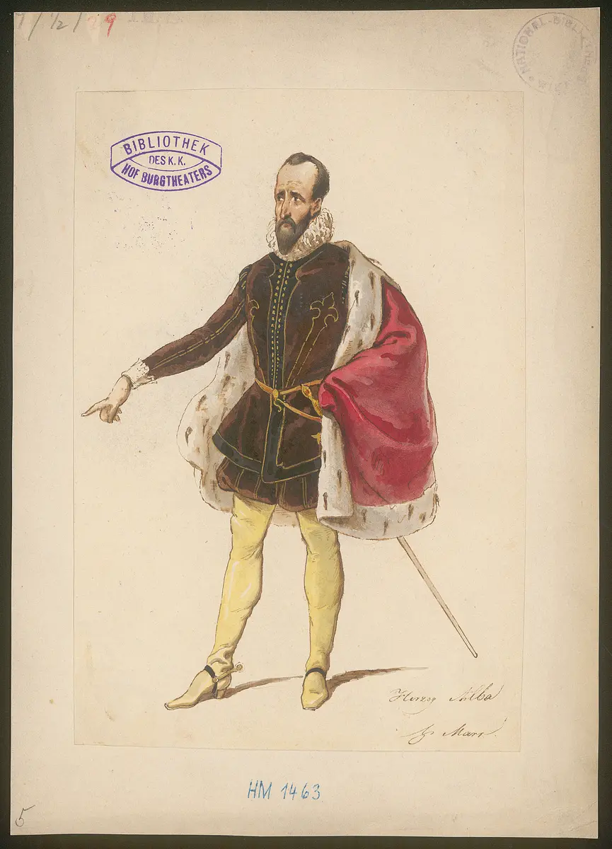 Egmont, Titel der Serie: Figurinen des k.k. Hof-Burgtheaters