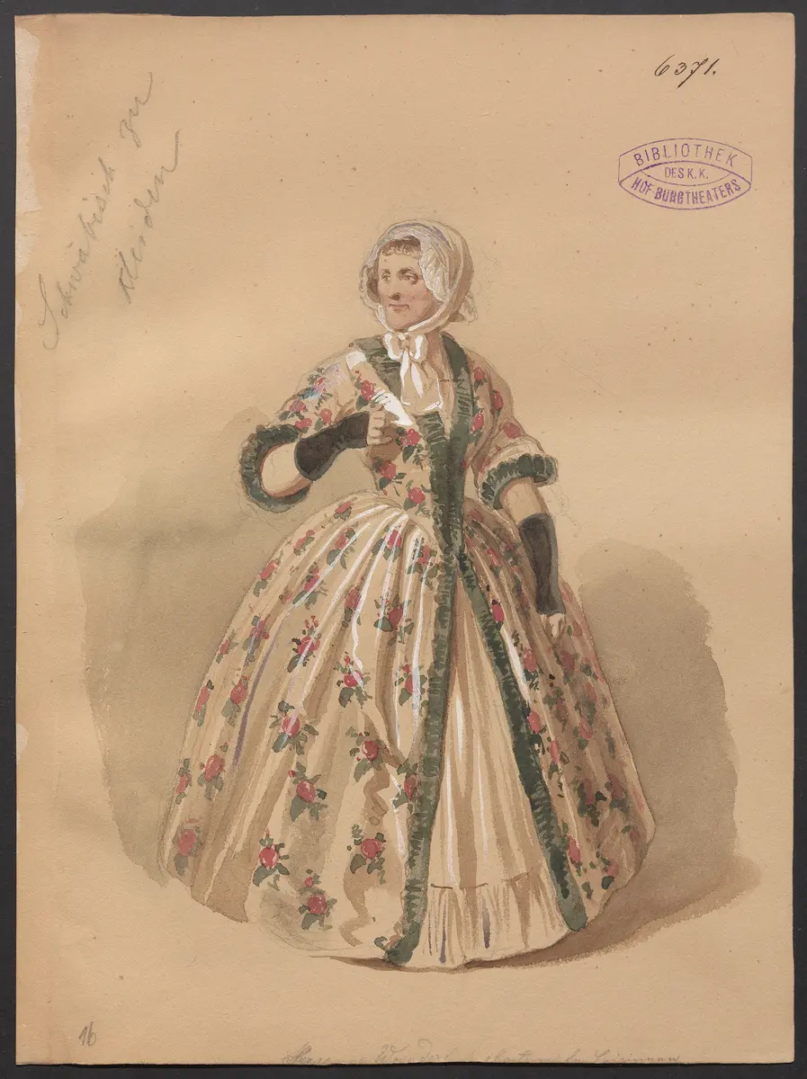 Crescentia, Titel der Serie: Figurinen des k.k. Hof-Burgtheaters