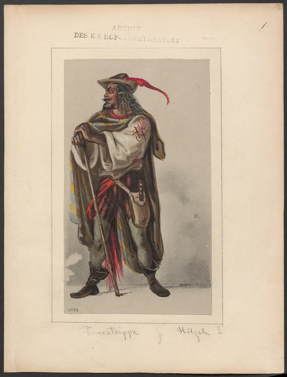 Königin Topas, Originaltitel: La reine Topaze, Titel der Serie: Figurinen des k.k. Hofoperntheaters