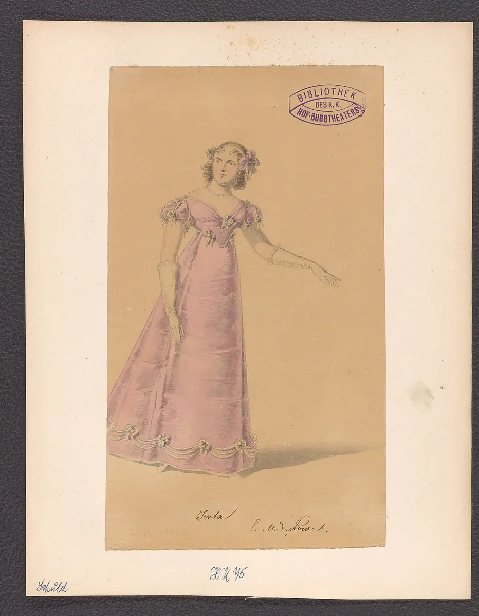 Die Schuld, Titel der Serie: Figurinen des k.k. Hof-Burgtheaters