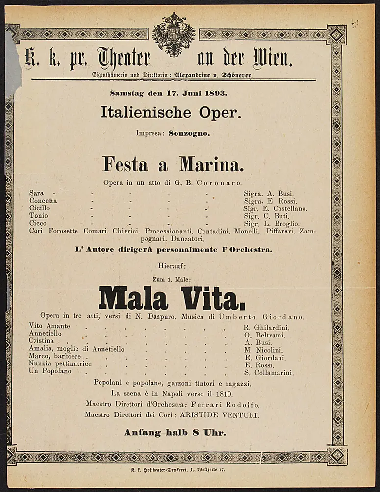 Mala Vita, Festa a Marina