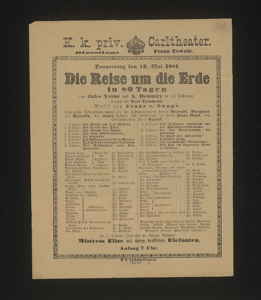 Die Reise um die Erde in 80 Tagen