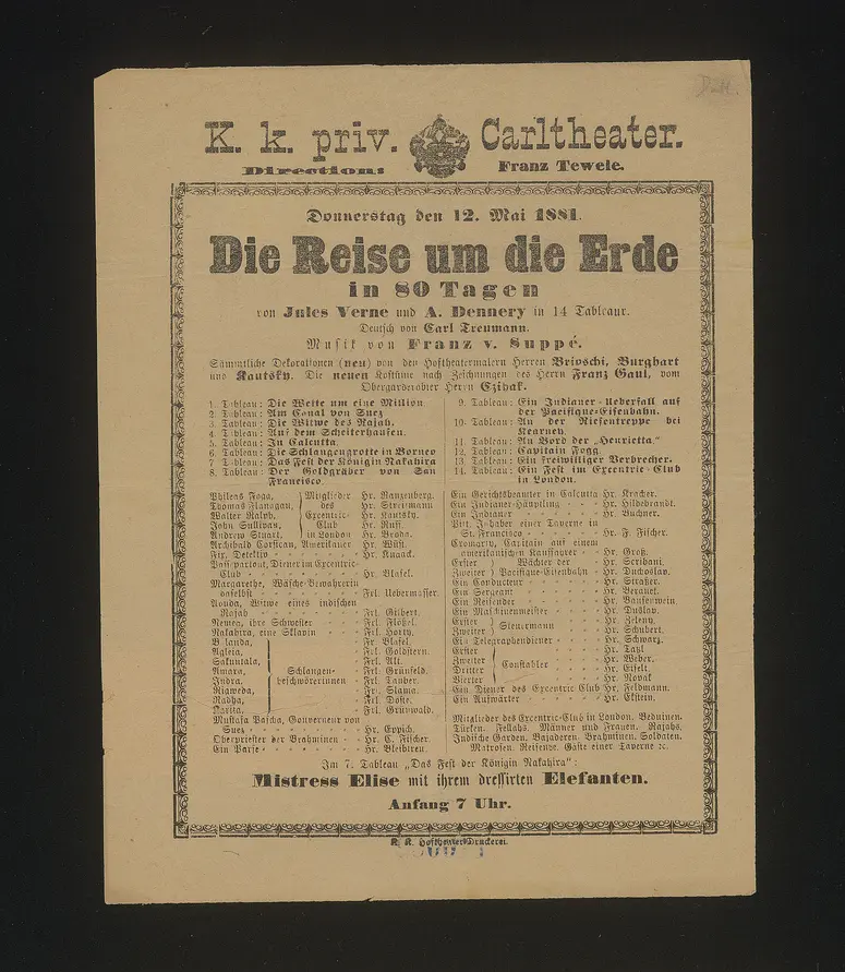 Die Reise um die Erde in 80 Tagen