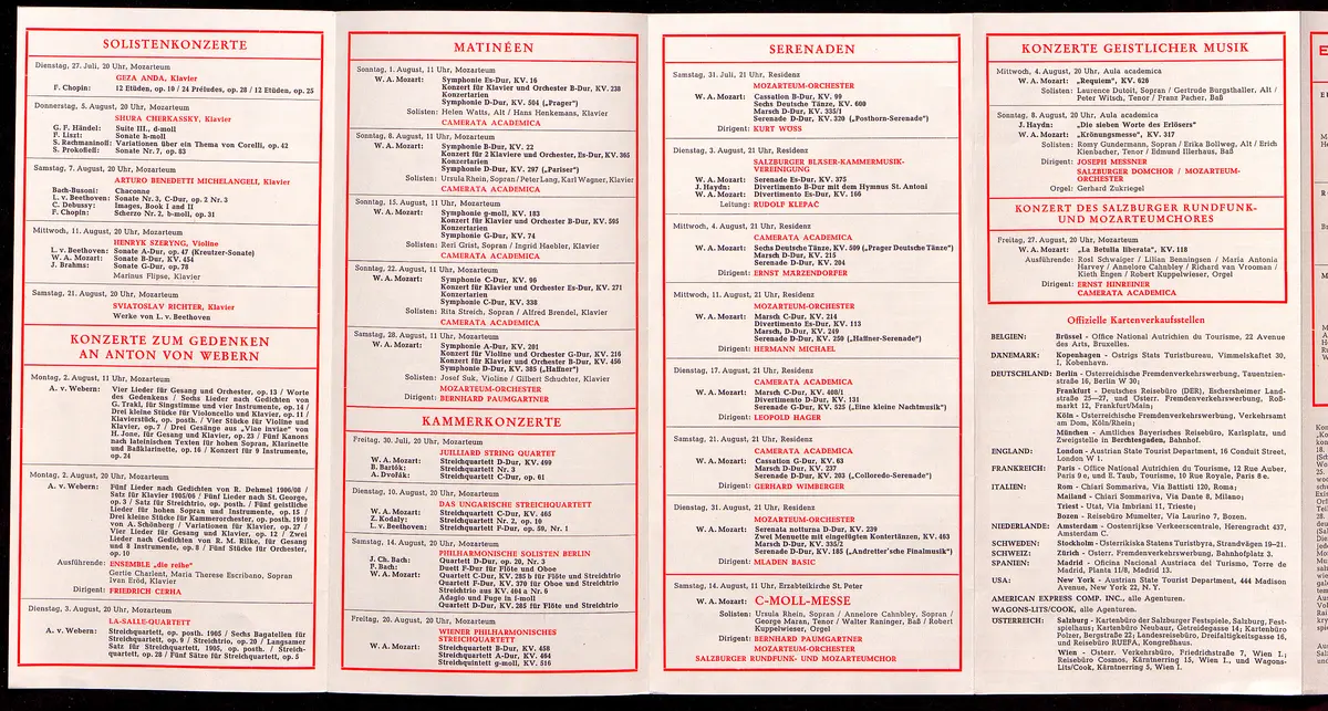 Salzburger Festspiele 1965, Verweis auf Stücktitel: Boris Godunow, Verweis auf Stücktitel: Cosi fan tutte, Verweis auf Stücktitel: Die Entführung aus dem Serail, Verweis auf Stücktitel: Die Gärtnerin aus Liebe, Verweis auf Stücktitel: Ariadne auf Naxos, Verweis auf Stücktitel: Elektra, Verweis auf Stücktitel: Macbeth, Verweis auf Stücktitel: Jedermann, Verweis auf Stücktitel: Faust, Verweis auf Stücktitel: König Ödipus / Ödipus auf Kolonos