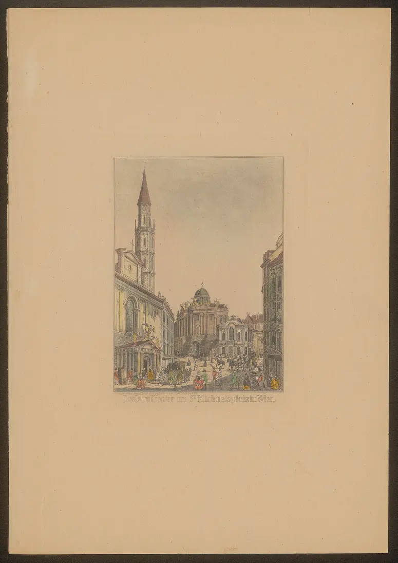 Wien, Altes Burgtheater, Titel in Vorlageform: Das Burgtheater am Michaelerplatz in Wien