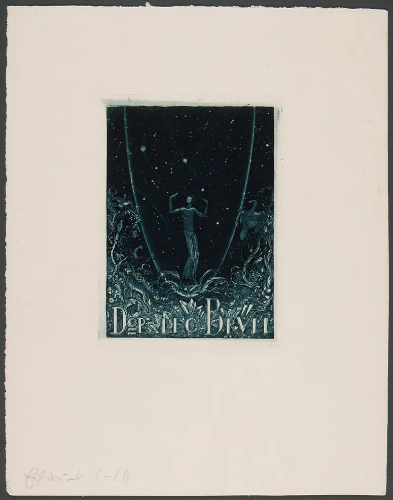 Exlibris Leo Brüll, Titel in Vorlageform: Exlibris Dor Leo Brüll
