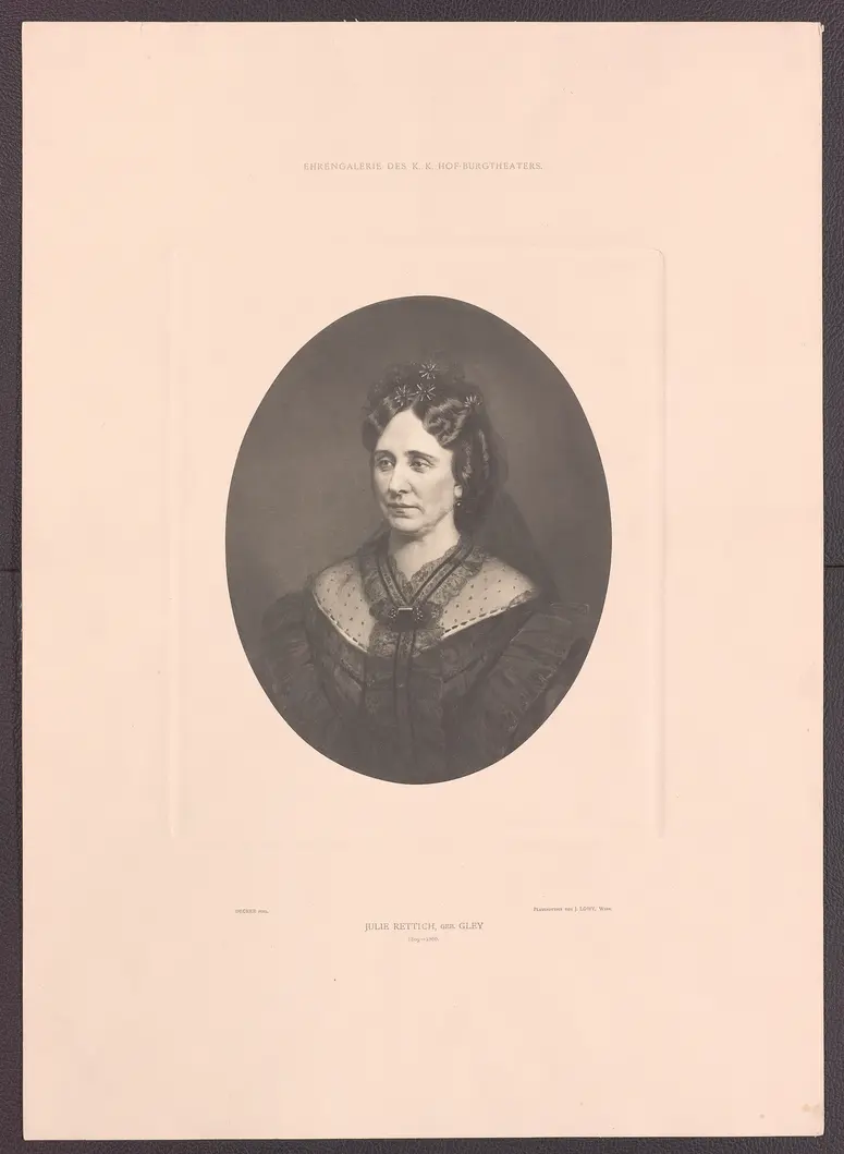 Julie Rettich, Titel der Serie: Ehrengalerie des K.K. Hof-Burgtheaters