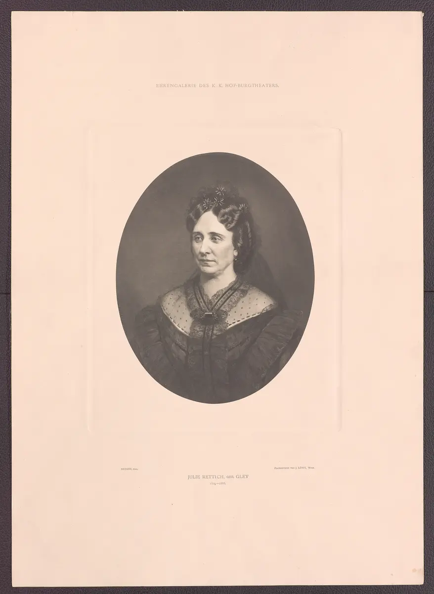 Julie Rettich, Titel der Serie: Ehrengalerie des K.K. Hof-Burgtheaters