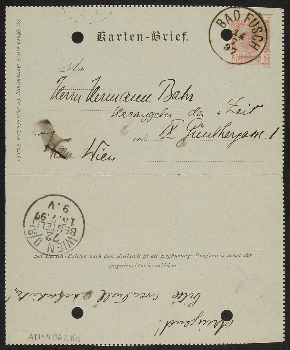 Kartenbrief
