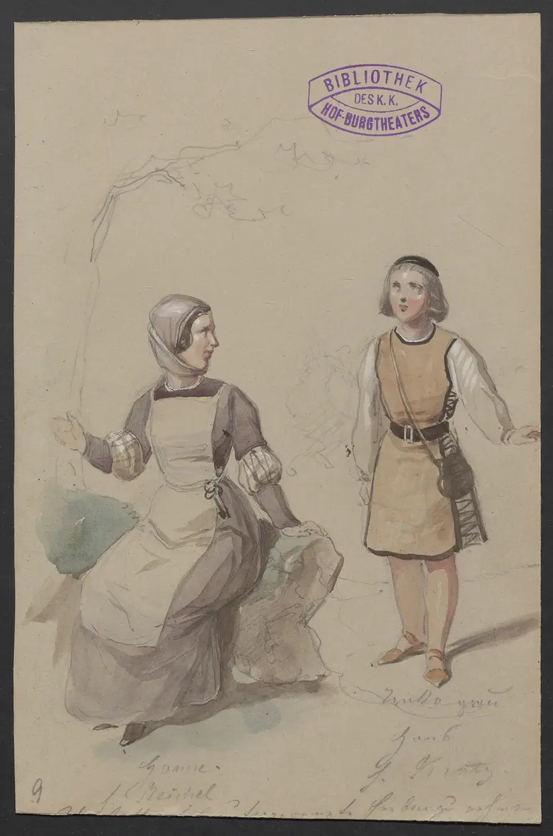 Kunz von Kaufung, Titel der Serie: Figurinen des k.k. Hof-Burgtheaters