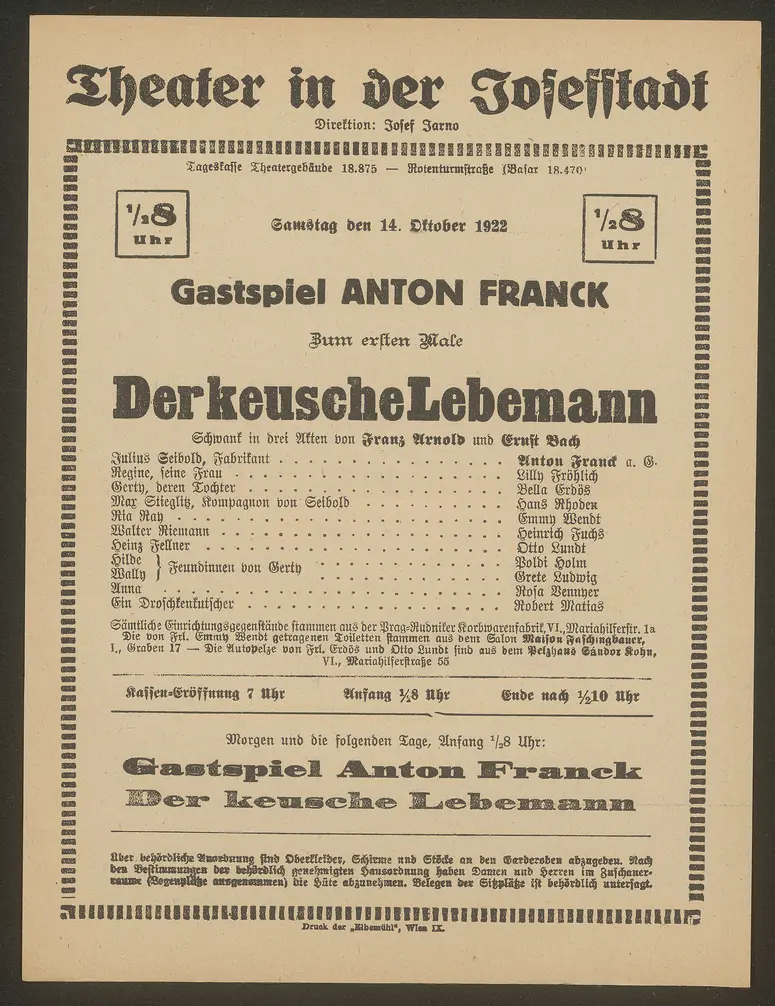 Der keusche Lebemann