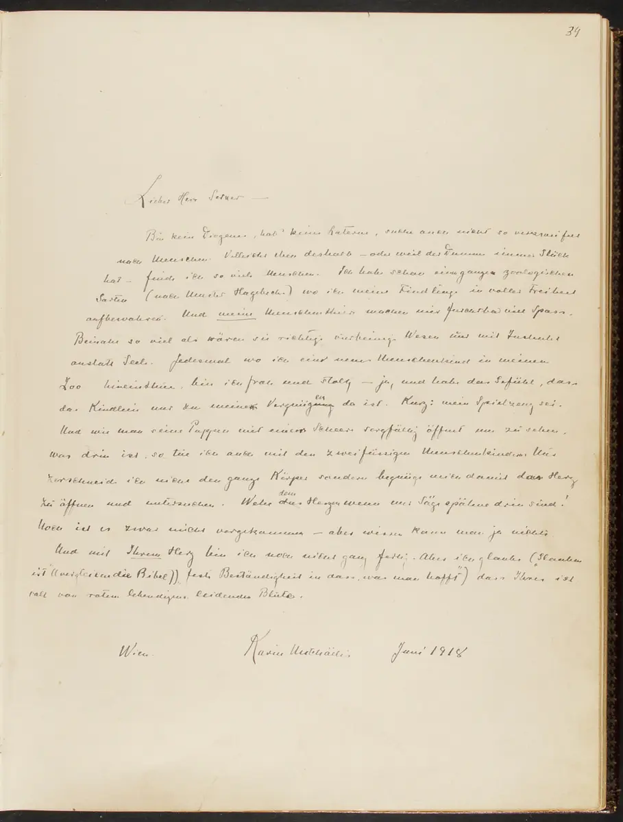 Gästebuch. Atelier Franz-Xaver Setzer, Wien