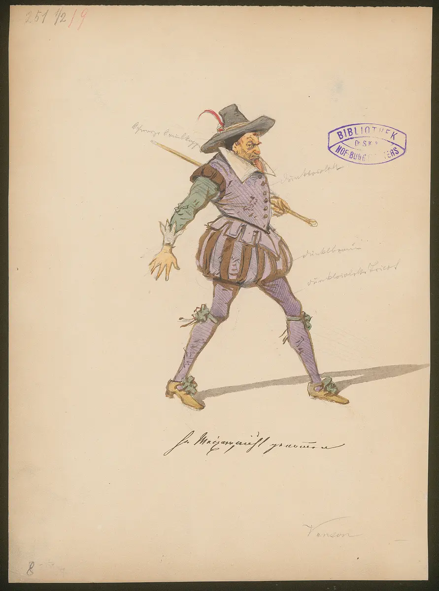Egmont, Titel der Serie: Figurinen des k.k. Hof-Burgtheaters