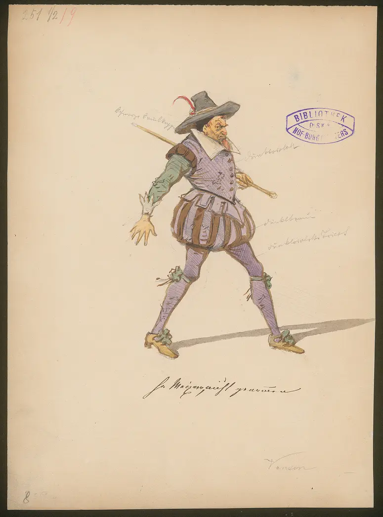 Egmont, Titel der Serie: Figurinen des k.k. Hof-Burgtheaters