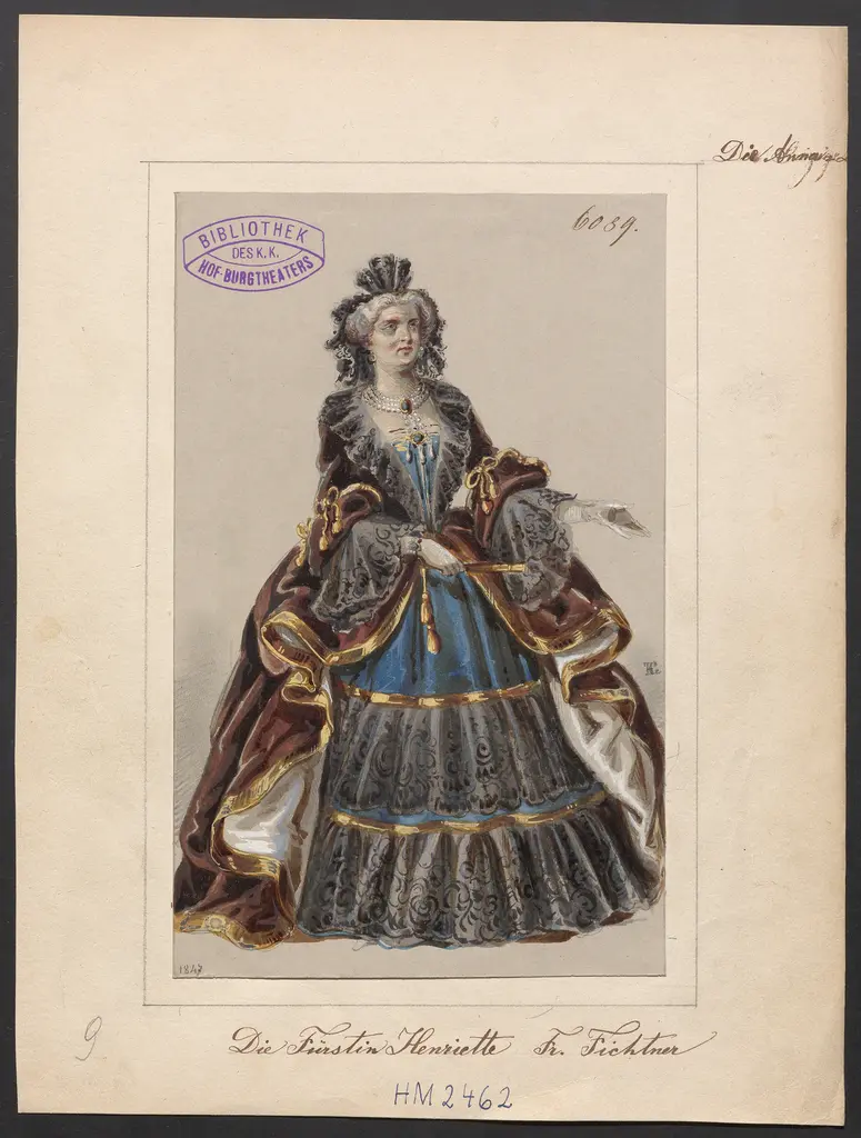Die Anna-Lise, Titel der Serie: Figurinen des k.k. Hof-Burgtheaters