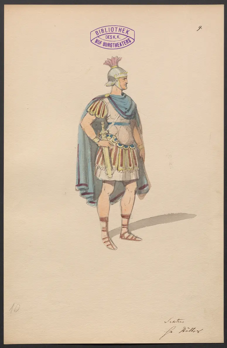 Sophonisbe, Titel der Serie: Figurinen des k.k. Hof-Burgtheaters