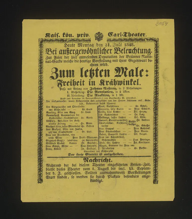 Freiheit in Krähwinkel