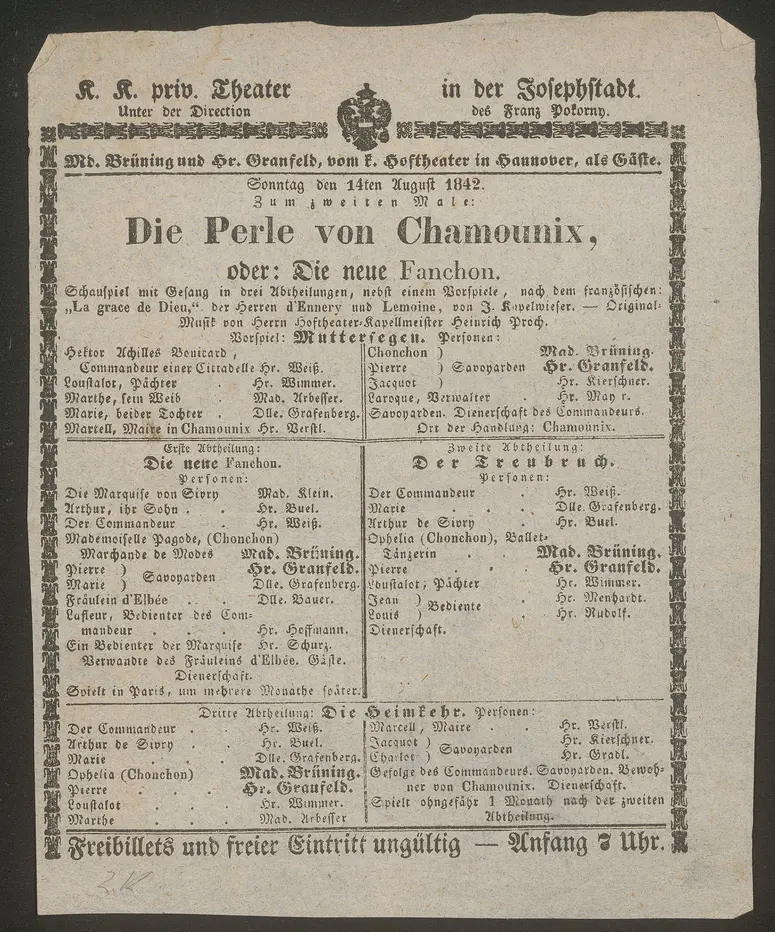 Die Perle von Chamounix oder Die neue Fanchon