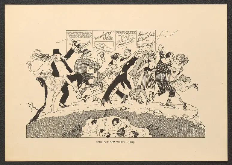 Tanz auf dem Vulkan. (1920), Titel der Serie: Theo Zasche's Lachendes Wien