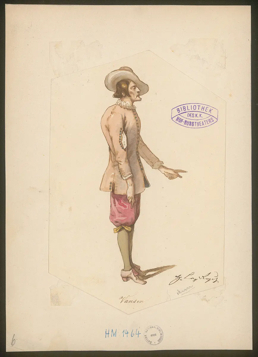 Egmont, Titel der Serie: Figurinen des k.k. Hof-Burgtheaters