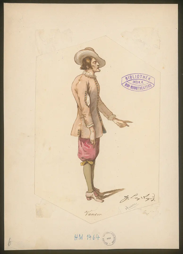 Egmont, Titel der Serie: Figurinen des k.k. Hof-Burgtheaters