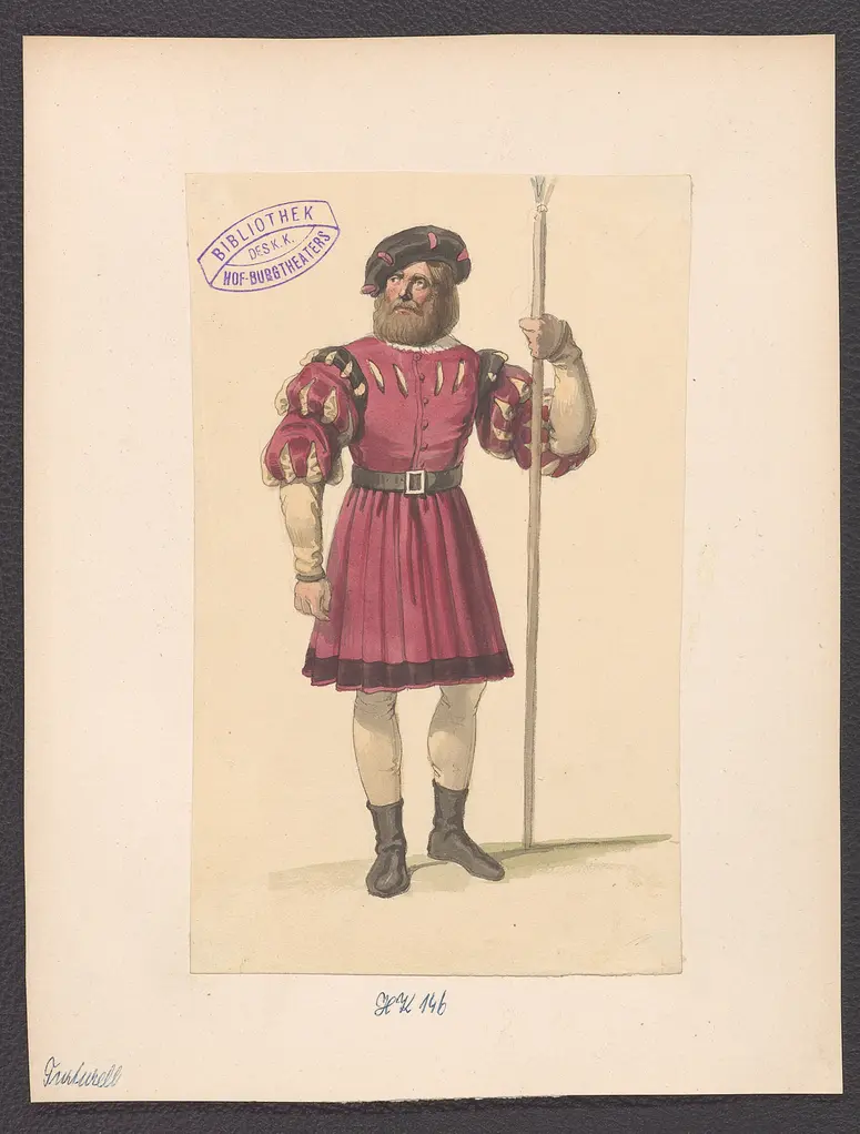 Turturell, Titel der Serie: Figurinen des k.k. Hof-Burgtheaters