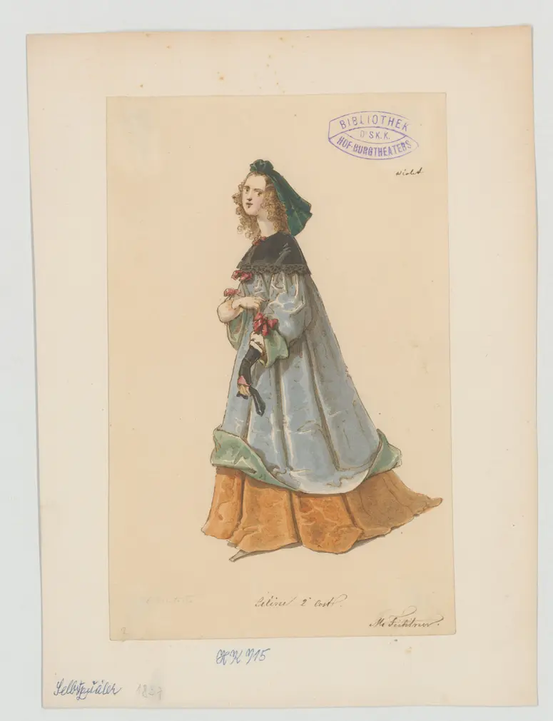 Der Selbstquäler, Titel der Serie: Figurinen des k.k. Hof-Burgtheaters