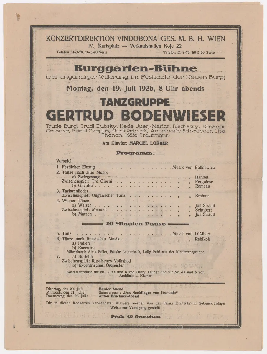 Tanzgruppe Gertrud Bodenwieser