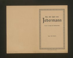 Jedermann, Titel in Vorlageform: Das alte Spiel vom Jedermann