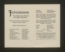 Jedermann, Titel in Vorlageform: Jedermann. Das Spiel vom Sterben des reichen Mannes