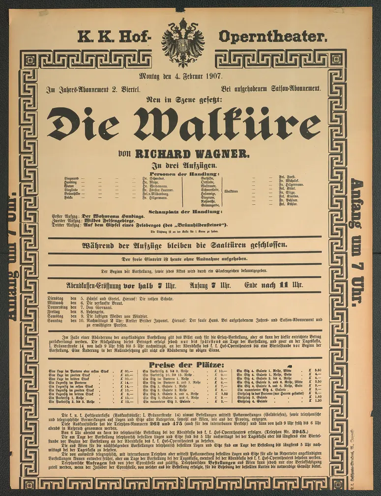 Die Walküre, Weiterer Titel: Der Ring des Nibelungen