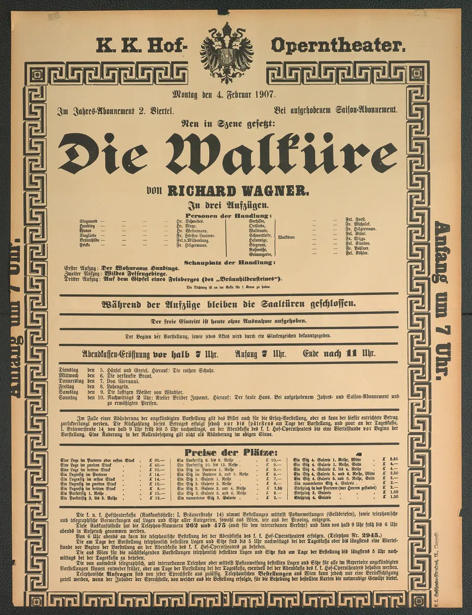 Die Walküre, Weiterer Titel: Der Ring des Nibelungen