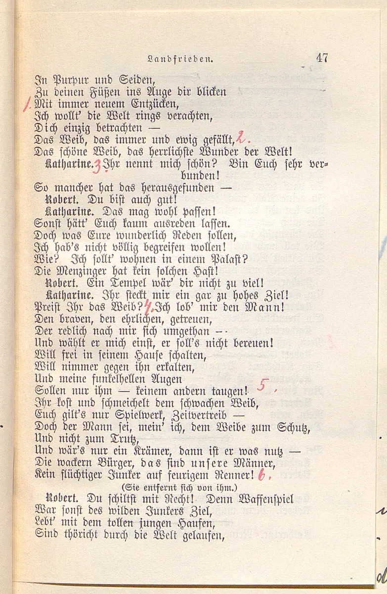 Landfrieden. Deutsche Komödie in drei Aufzügen