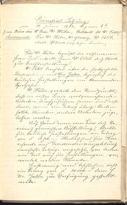 Protokolle der Ausschusssitzungen des Vereines des Deutschen Volkstheaters in Wien