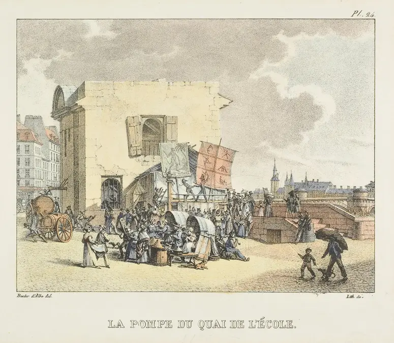 Paris, Freilichtbühne, Titel in Vorlageform: La Pompe du Quai de l'École