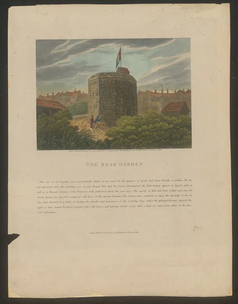 London, Bear Garden, Titel in Vorlageform: The Bear Garden, Titel der Serie: Londina Illustrata