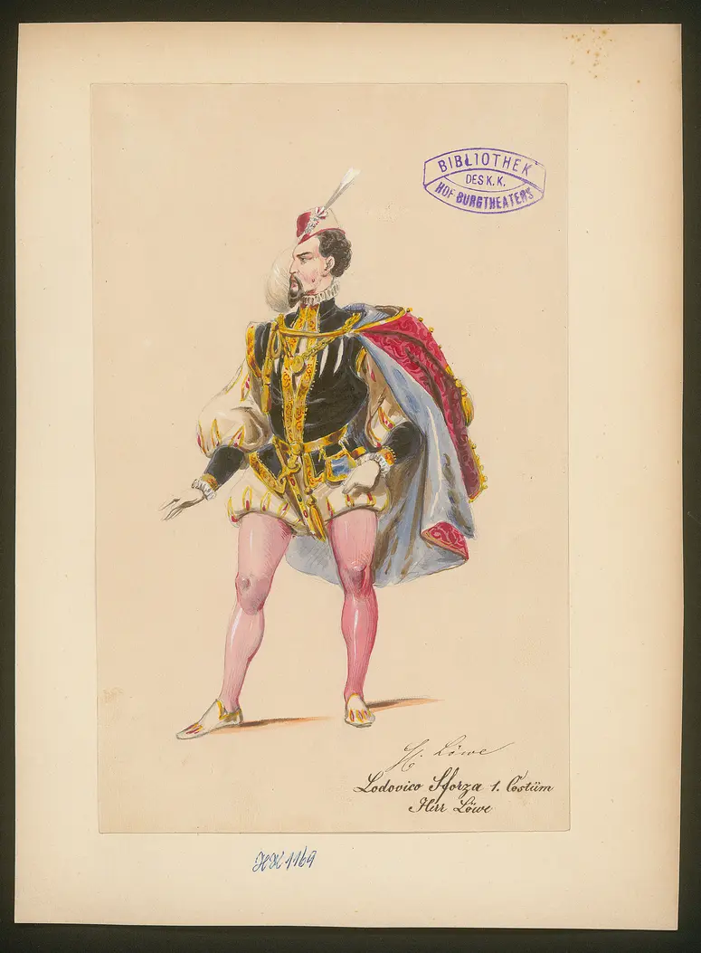 Ludovico, Originaltitel: The Duke of Milan, Titel der Serie: Figurinen des k.k. Hof-Burgtheaters