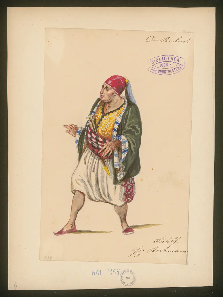 Der Rubin, Titel der Serie: Figurinen des k.k. Hof-Burgtheaters