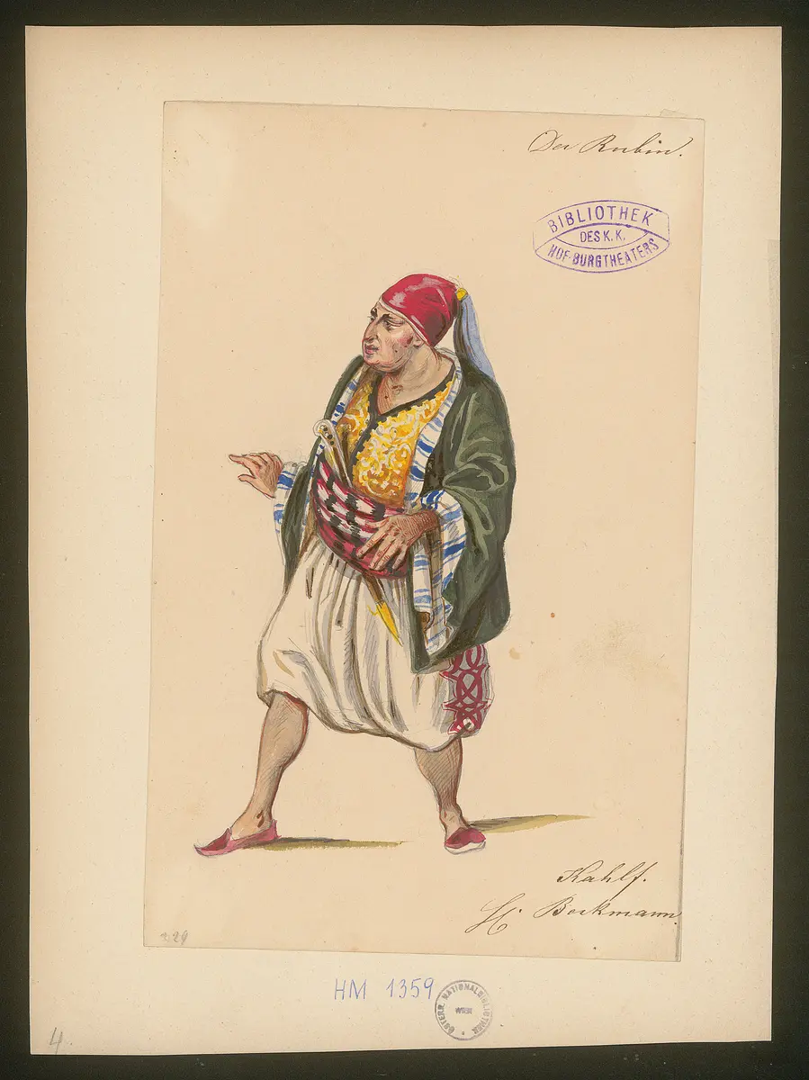 Der Rubin, Titel der Serie: Figurinen des k.k. Hof-Burgtheaters