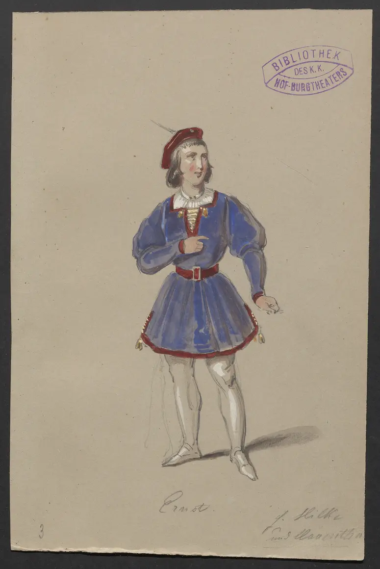 Kunz von Kaufung, Titel der Serie: Figurinen des k.k. Hof-Burgtheaters