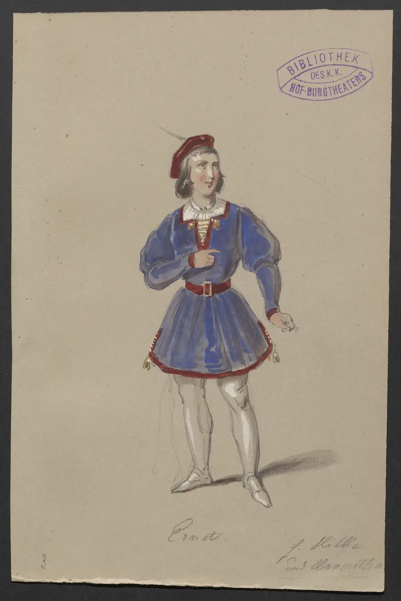 Kunz von Kaufung, Titel der Serie: Figurinen des k.k. Hof-Burgtheaters