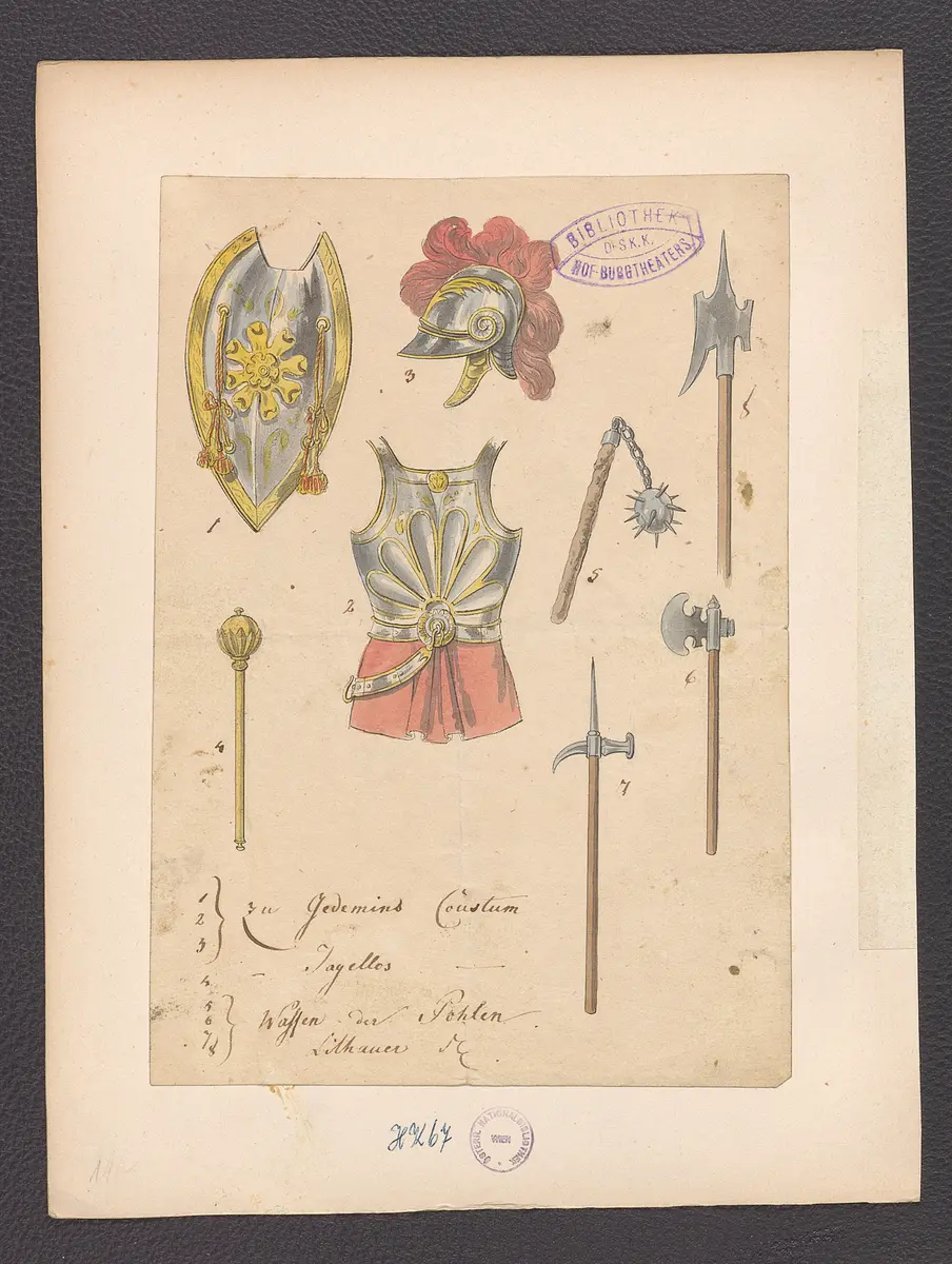 Heinrich Reuß von Plauen, oder Die Belagerung von Marienburg, Titel der Serie: Figurinen des k.k. Hof-Burgtheaters