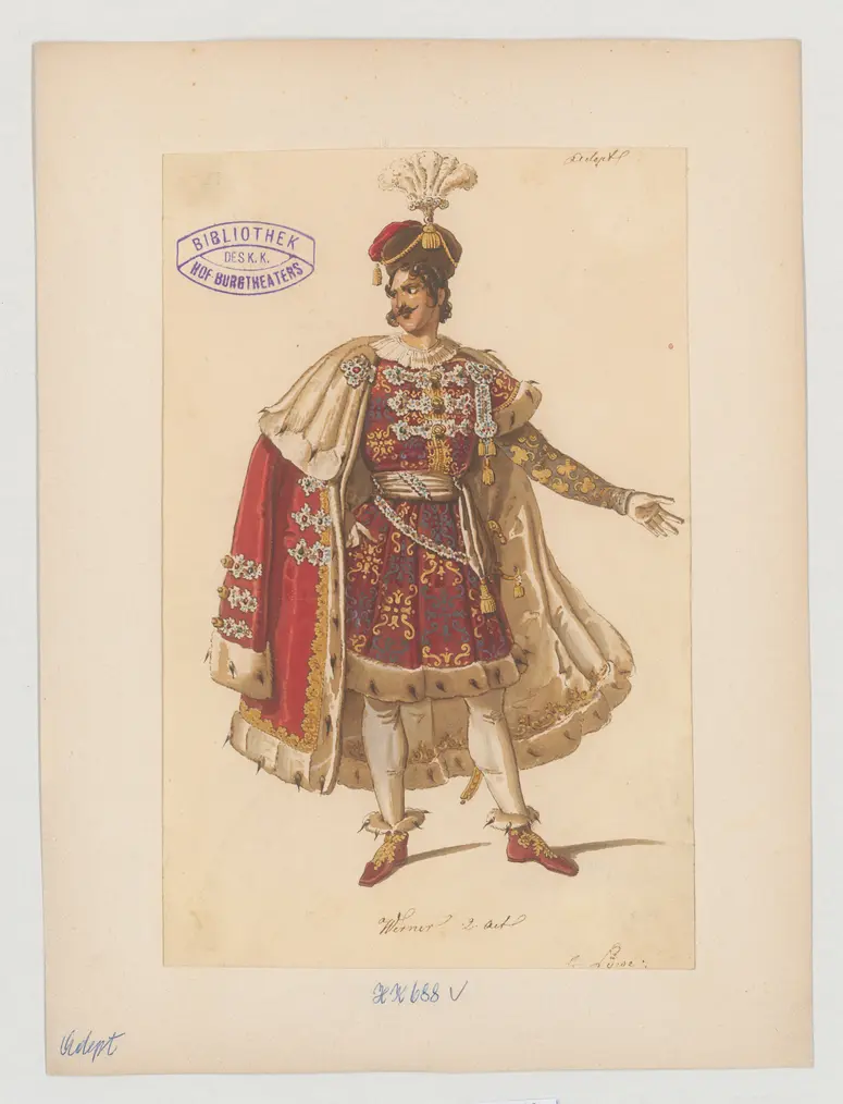 Der Adept, Titel der Serie: Figurinen des k.k. Hof-Burgtheaters