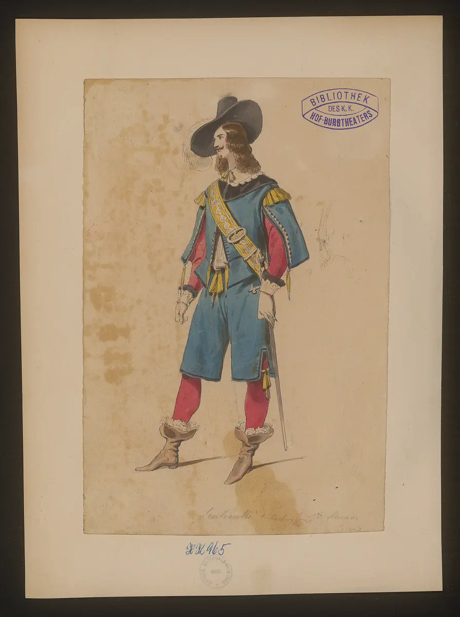 Monaldeschi, Titel der Serie: Figurinen des k.k. Hof-Burgtheaters